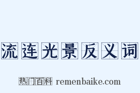 流连光景反义词是什么意思的图片